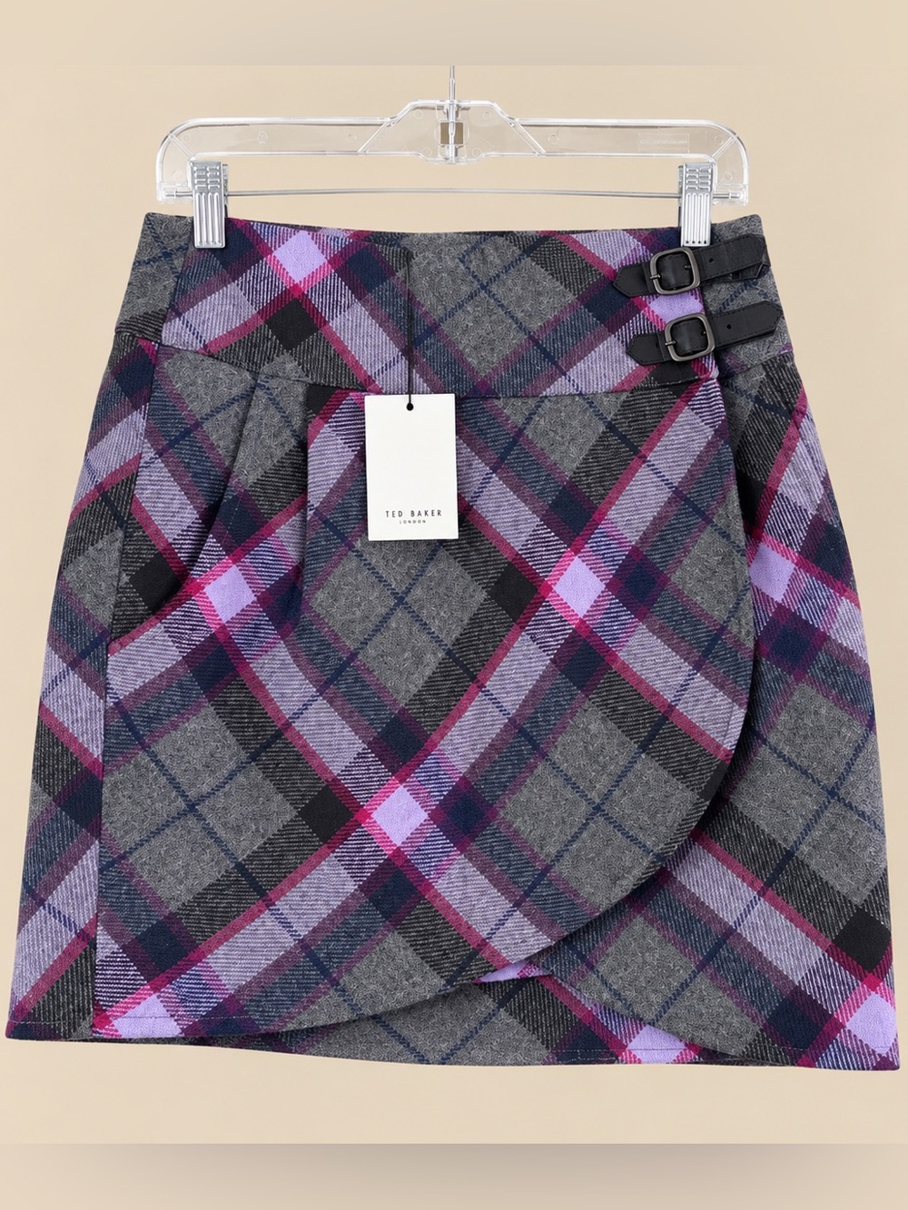 Dark Academia Plaid Mini Skirt Ted Baker NWT 2